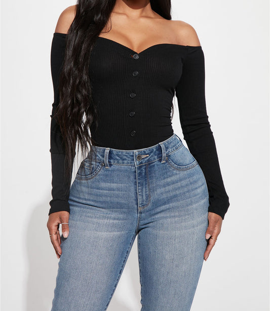 Over the shoulder bodysuit